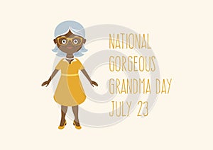 National Gorgeous Grandma Day vector