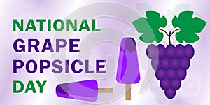 NATIONAL GRAPE POPSICLE DAY a traditional dainty from vinograd on the eve of the summer is celebrated annually in May, a web photo