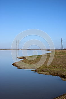 National Grid, power lines over River Lune