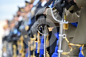 National guard of honor during a military ceremony