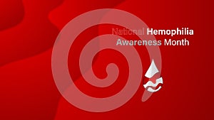 National Hemophilia Awareness Month vector design