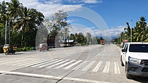 National Highway in Digos City, Davao del Sur, Philippines photo