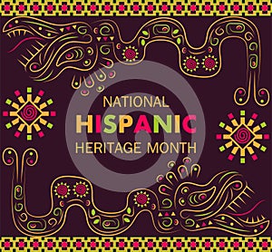 National Hispanic Heritage Month celebrated from 15 September to 15 October USA