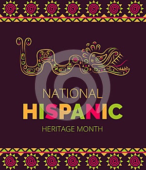 National Hispanic Heritage Month celebrated from 15 September to 15 October USA