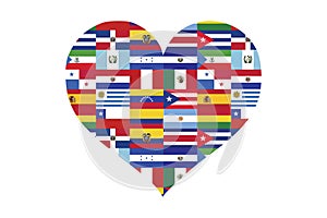 National Hispanic Heritage Month Flags Heart