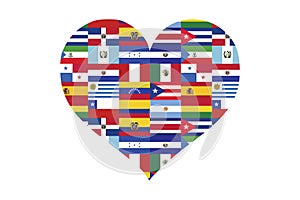 National Hispanic Heritage Month Flags Heart photo