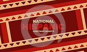 National Hispanic Heritage Month in September and October. Hispanic and Latino Americans culture. Celebrate in United States