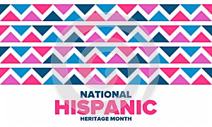 National Hispanic Heritage Month in September and October. Hispanic and Latino Americans culture. Celebrate in United States