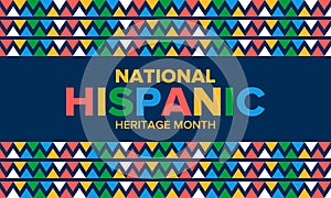 National Hispanic Heritage Month in September and October. Hispanic and Latino Americans culture. Celebrate in United States