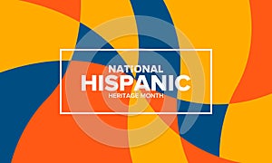 National Hispanic Heritage Month in September and October. Hispanic and Latino Americans culture. Celebrate in United States