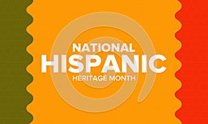 National Hispanic Heritage Month in September and October. Hispanic and Latino Americans culture. Celebrate in United States