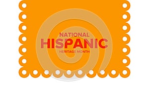 National Hispanic Heritage Month in September and October. Hispanic and Latino Americans culture. Celebrate in United States