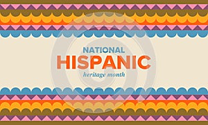 National Hispanic Heritage Month in September and October. Hispanic and Latino Americans culture. Celebrate in United States