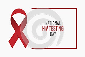 National HIV Testing Day background