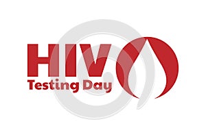 National HIV Testing Day concept. Template for background, banner, card, poster with text inscription. Vector EPS10