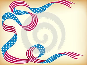 National holiday celebration card with ribbon