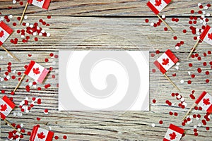 The national holiday of July 1- happy Canada day , Dominion day, the concept of patriotism, independence and memory, a place for