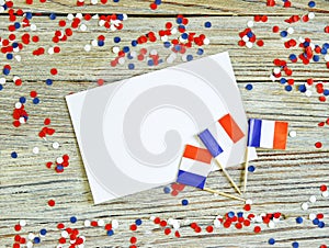 The national holiday of July 14 is a happy Independence Day of France, Bastille Day, the concept of patriotism, memory, place for