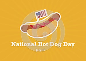 National Hot Dog Day vector