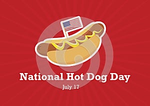 National Hot Dog Day vector