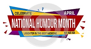 National humor month banner design