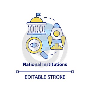 National institutions concept icon