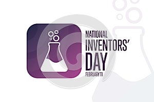 National Inventors Day. February 11. Holiday concept. Template for background, banner, card, poster with text