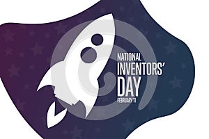National Inventors Day. February 11. Holiday concept. Template for background, banner, card, poster with text