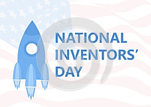 National Inventors Day. February 11. Holiday concept. Template for background, banner, card, poster with text inscription, flat