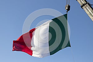 The national Italian flag of Italy IT photo