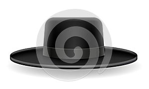 National jewish black hat vector illustration