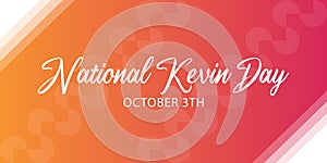 national kevin day banner, october 3 photo