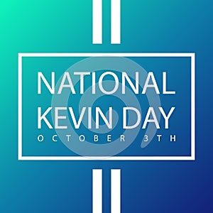 national kevin day, october 3th