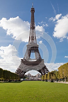 National landmark Eiffel tower in Paris France