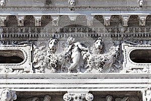 National Library of St Mark`s Biblioteca Marciana, facade, Venice, Italy