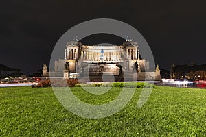 The National Monument to Vittorio Emanuele II at night