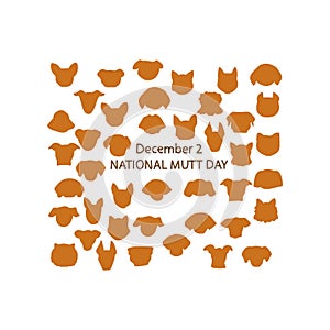 national mutt day vector illustration