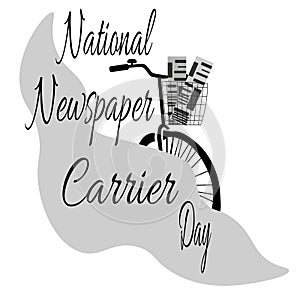 National Newspaper Carrier Day, newspaper delivery bike silhouette