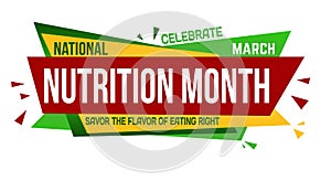 National nutrition month banner design