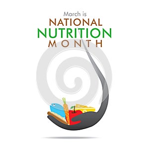 National nutrition month concept design