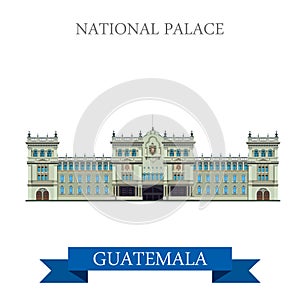 National Palace of Culture in Guatemal vector illu