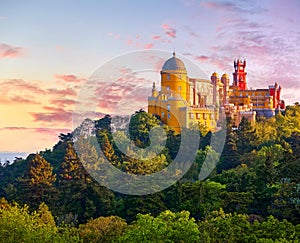 National Palace of Pena in Sintra near Lisbon Portugal