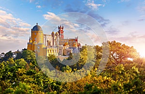 National Palace of Pena in Sintra Portugal photo