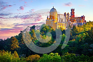 National Palace of Pena in Sintra Portugal photo