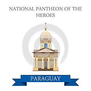 National Pantheon of the Heroes Paraguay vector flat attraction