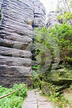 National Park of Adrspach - Teplice rocks. Rock Town. Czech Republic