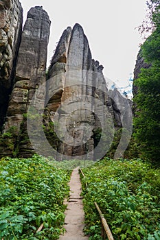 National Park of Adrspach - Teplice rocks. Rock Town. Czech Republic