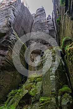 National Park of Adrspach - Teplice rocks. Rock Town. Czech Republic