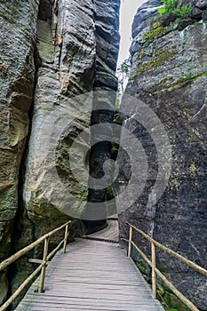 National Park of Adrspach - Teplice rocks. Rock Town. Czech Republic