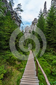 National Park of Adrspach - Teplice rocks. Rock Town. Czech Republic